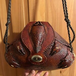 Exotic Armadillo Textured Women's Shoulder Bag